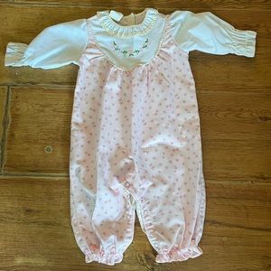 Vintage Little Ones one pc. Floral Romper, size 9 mos.